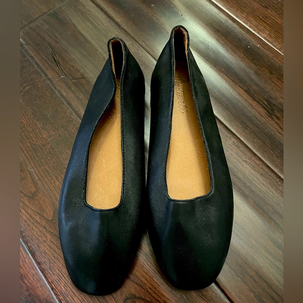 Madewell Cory Black leather flats